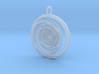 Abstract Vortex Swirl Pendant Charm 3d printed 