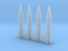 V-2 1/700 scale (four rockets) - Sprue 3d printed 