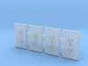 Electrical Outlet Faces; 1/6 Scale - Qty 4 3d printed 