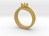 Elegant ring with curved halo 3d printed 
