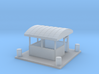Guard Shack with curved roof and concrete barriers 3d printed 