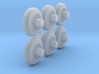 Wooden Railway Wheel - 75% Size - 6 Pack 3d printed 
