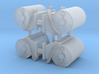 Depth Charges in chutes various scales 3d printed 
