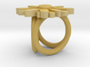 Scarf buckle triple ring with daisy 3d printed 