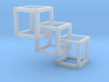 Triple Geometric Cube Pendant  3d printed 