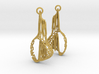 Voronoi Cascade Drop Earrings 3d printed 