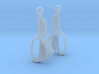 Voronoi Cascade Drop Earrings 3d printed 