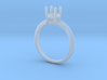 Twisted Oval Gemstone Engagement Ring-O11031OV 3d printed 