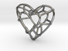 Heart Pendant Open Wireframe Design 3d printed 