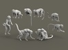 Squirrel Monkey set 1:160 eight different pieces 3d printed 