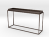Miniature Tray Top Console Table 3d printed Polished Bronzed-Silver Steel