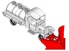 HOn3 Model TT Railtruck Fuel Tank Body B 3d printed Shown with Snow Plow mounted