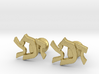 Hebrew Monogram Cufflinks - "Daled Tzaddei Chof" 3d printed 