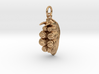 Doto the nudibranch pendant 3d printed Natural Bronze pendant - showing chain (not sold with product)