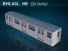 Berlin Baureihe A3L  H0 [2x body] 3d printed BVG Baureihe A3L top rendering