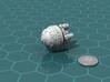 Vilani Battleship 3d printed Render of the model, with a virtual quarter for scale.