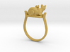 Egyptian Cat Ring, Variant 3, Sz. 4-13 3d printed 