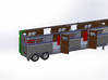 HO 1988 Streamliner 9 MkII Horsebox 3d printed Right view of CAD model with roof/roof-rails hidden to show interior.
