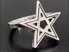 Star Ring 3d printed Antique Silver