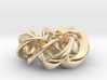 Torus Ribbon (small) Pendant in Cast Metals 3d printed 