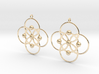 Seed of Life squared  Earrings 3d printed 