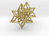 Interlocked tetrahedra ear rings 3d printed 