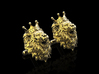 Crown Lion Cufflinks No.2_Mouth Open 3d printed 