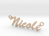 Nicole name pendant with 10.8 bail 3d printed 