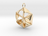 Pinwheel Pendant in Cast Metals 3d printed 
