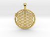 Flower of Life with Ouroboros Pendant 3d printed 