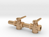 1.6" scale 3/4 pipe plug  valve cross handle 2 pc  3d printed 