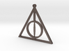 deathly hallows harry potter pendant no spin 3d printed 
