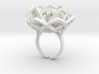Transcendence Lotus Ring, adjustable size small 3d printed 