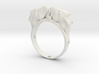 Lovely double donkey ring  3d printed 