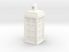 TARDIS Necklace/Charm Silver 3d printed 