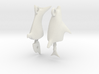 Dolphin Seraphinianus - Earrings 3d printed 
