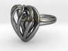 Heart Cage Ring 3d printed 