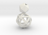 Polyhedron Snowman Earring 3d printed 