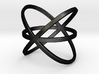 atom ring - size 8 - steel 3d printed 
