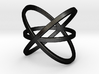 atom ring - size 6 - steel 3d printed 