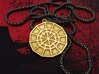 Resurrection Emblem 02 Medallion (Sacred Geometry) 3d printed Polished Gold Steel