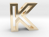 K Letter Pendant (Necklace) 3d printed 