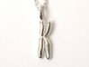 Chromosome Pendant - Science Jewelry 3d printed Chromosome pendant in polished silver