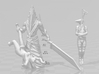 Pyramid Head with Nurse Art miniature fantasy game 3d printed 