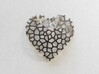 Wall Art: Heart Voronoi (Polished Metal) 3d printed 