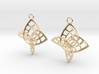 Enneper Earrings in Cast Metals 3d printed 