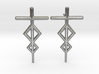 Runish Rhombus - Post Earrings 3d printed 