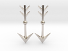 Arrow II - Post Earrings 3d printed 