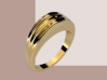 Striped band ring 3d printed 