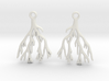 coral earrings 3d printed 